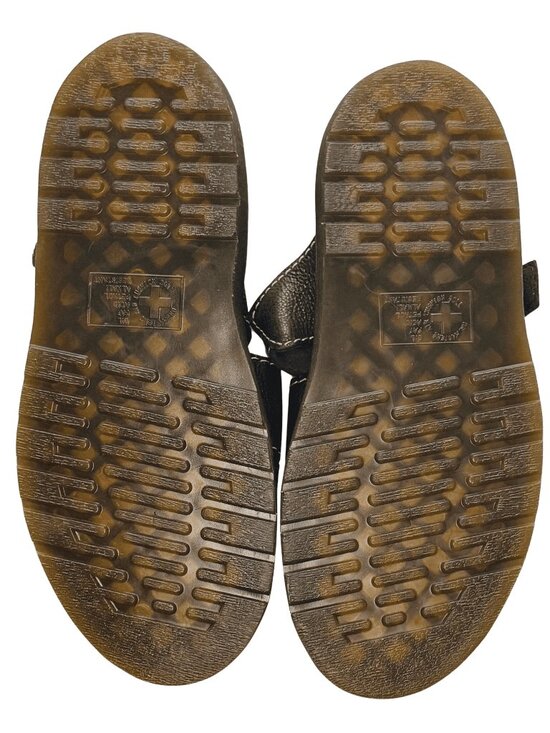 Dr. Martens Maxxy Slide Men\'s Size 10 Brown Leather Platform Buckle Sandals main image 6